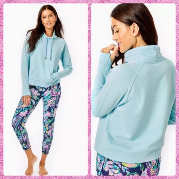 Lilly Pulitzer Jax Popover Sweatshirt Blue Size XL - Picture 2 of 12